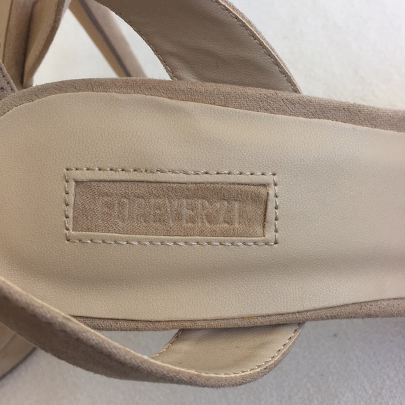 Beige Ankle Strap Heels - Picture 8 of 8